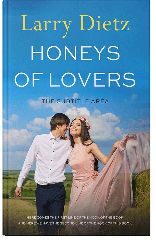 Front view of Premade Romance Book Cover - Curious Blue
