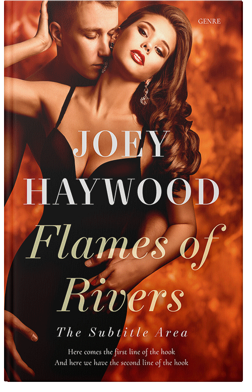 Front view of Premade Erotica Book Cover - Black