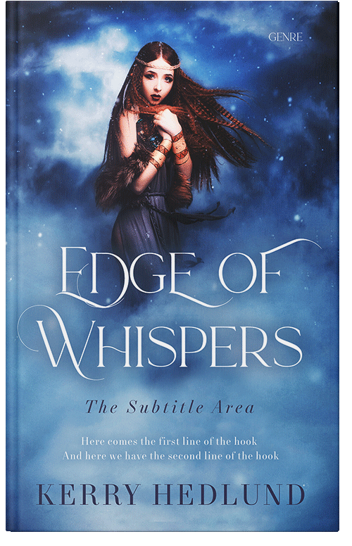 Front view of Premade Fantasy Book Cover - Steel Blue