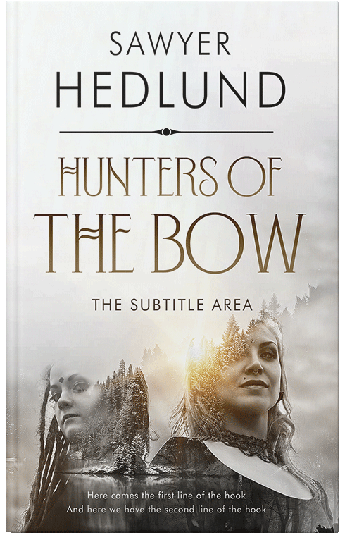 Front view of Premade Fantasy Book Cover - Taupe