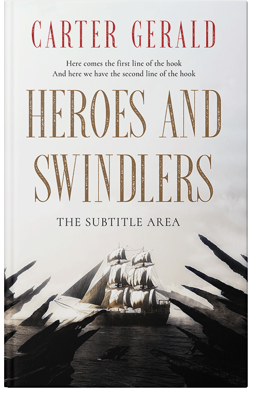 Front view of Premade Fantasy Book Cover - Cod Gray