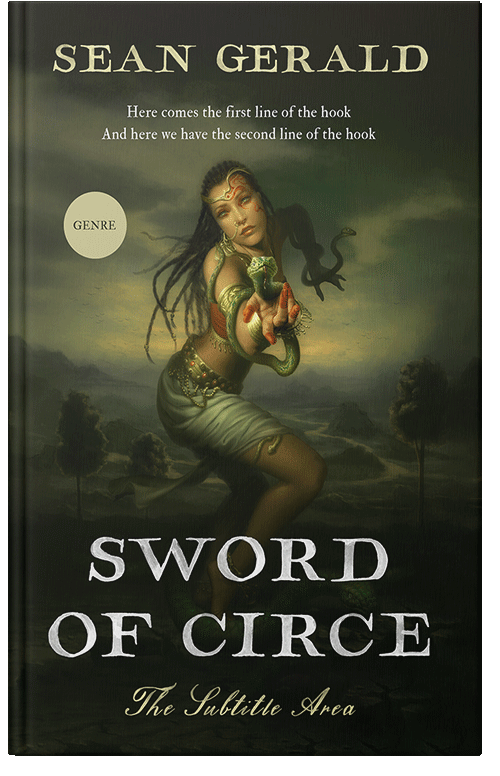 Front view of Premade Fantasy Book Cover - Black Olive