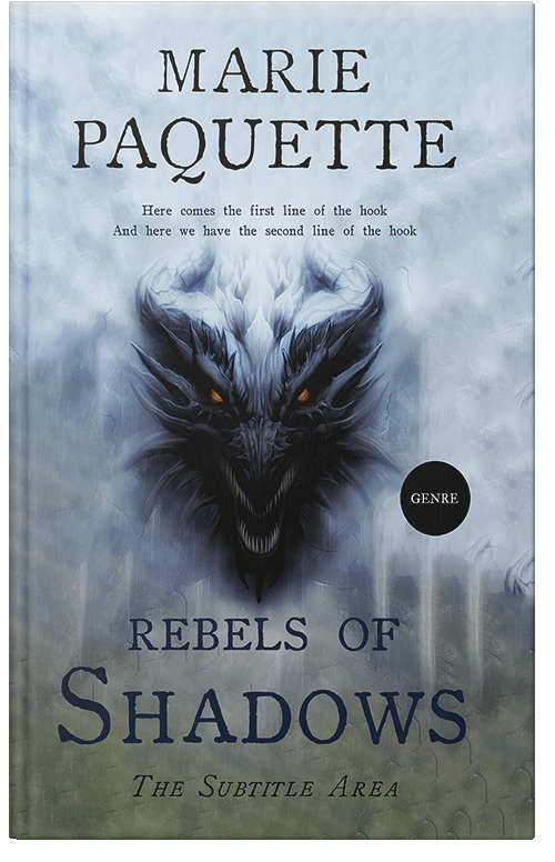 Front view of Premade Fantasy Book Cover - Gull Gray