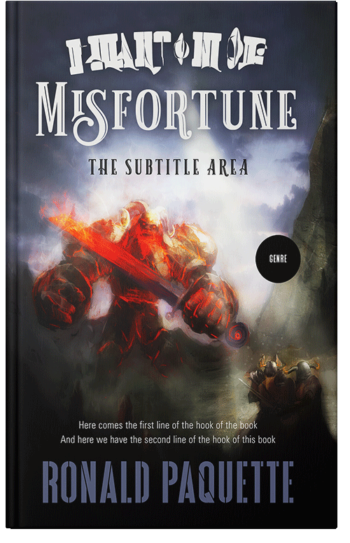 Front view of Premade Fantasy Book Cover - Clam Shell