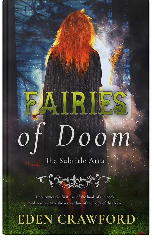 Front view of Premade Fantasy Book Cover - Tan