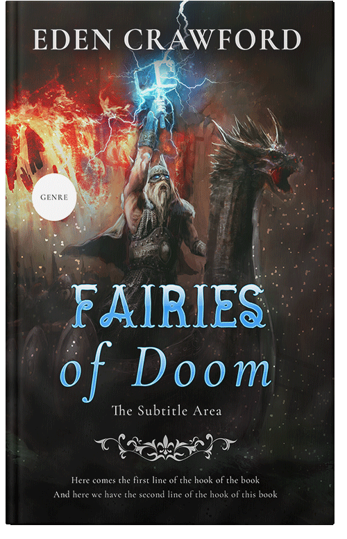 Front view of Premade Fantasy Book Cover - Zeus