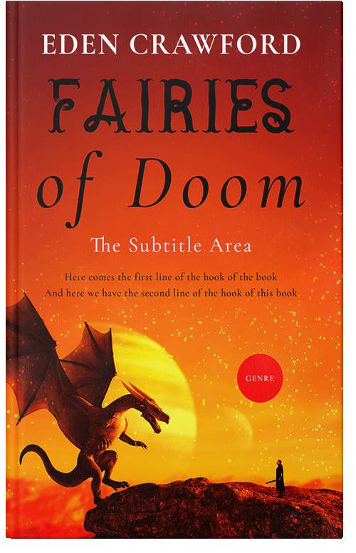 Front view of Premade Fantasy Book Cover - Milano Red