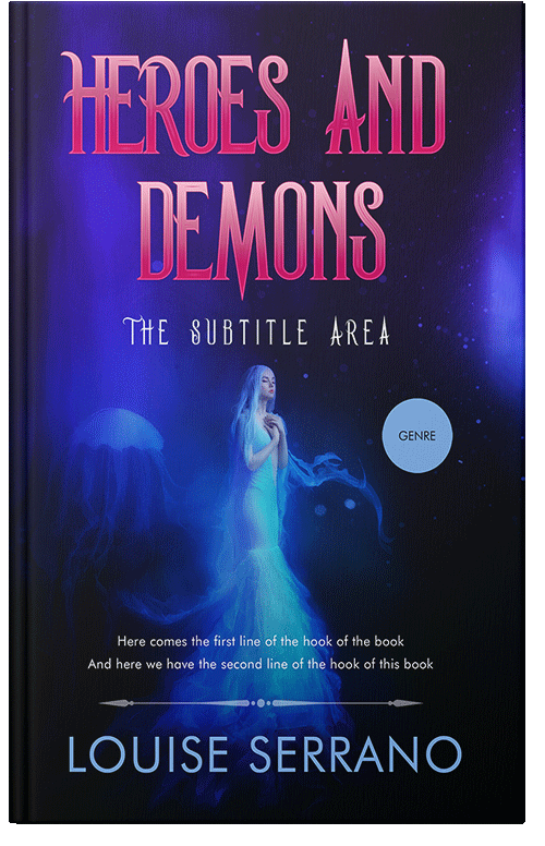 Front view of Premade Fantasy Book Cover - Violet