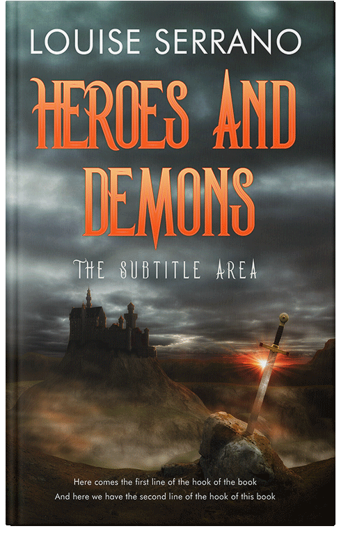 Front view of Premade Fantasy Book Cover - Heavy Metal