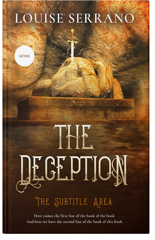 Front view of Premade Fantasy Book Cover - Bronze