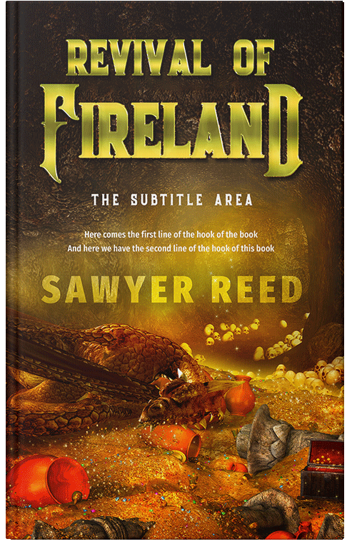 Front view of Premade Fantasy Book Cover - Bronze