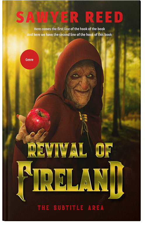 Front view of Premade Fantasy Book Cover - Golden Grass