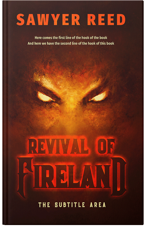 Front view of Premade Fantasy Book Cover - Rustic Red