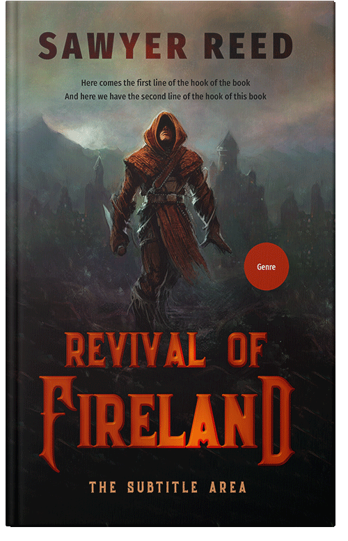 Front view of Premade Fantasy Book Cover - Cod Gray