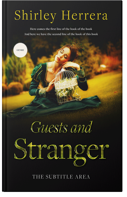 Front view of Premade Fantasy Book Cover - Old Gold