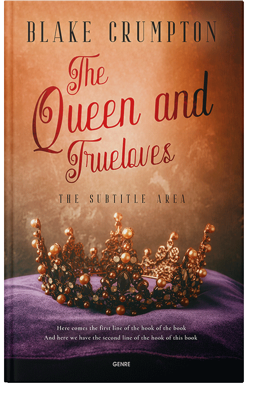 Front view of Premade Fantasy Book Cover - Antique Brass