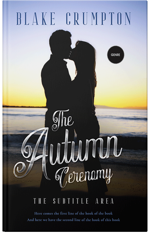 Front view of Premade Romance Book Cover - Cod Gray