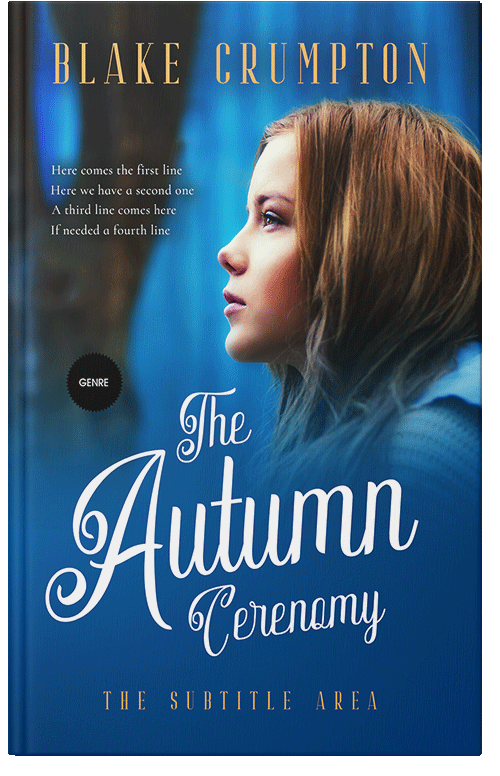 Front view of Premade Teen & Young Adult Book Cover - Venice Blue