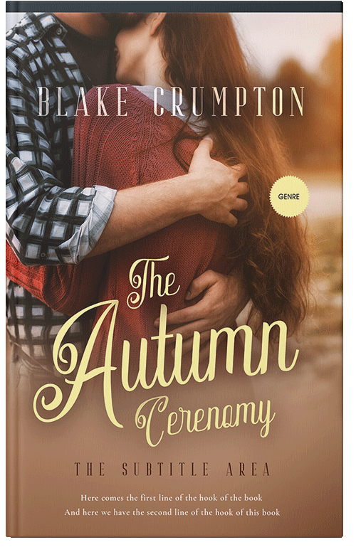 Front view of Premade Romance Book Cover - Leather