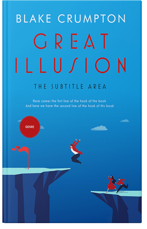 Front view of Premade Self-Improvement & Self-Help Book Cover - Cerulean