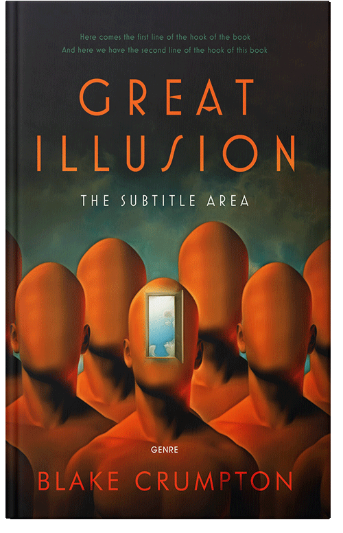 Front view of Premade Self-Improvement & Self-Help Book Cover - Orange Roughy