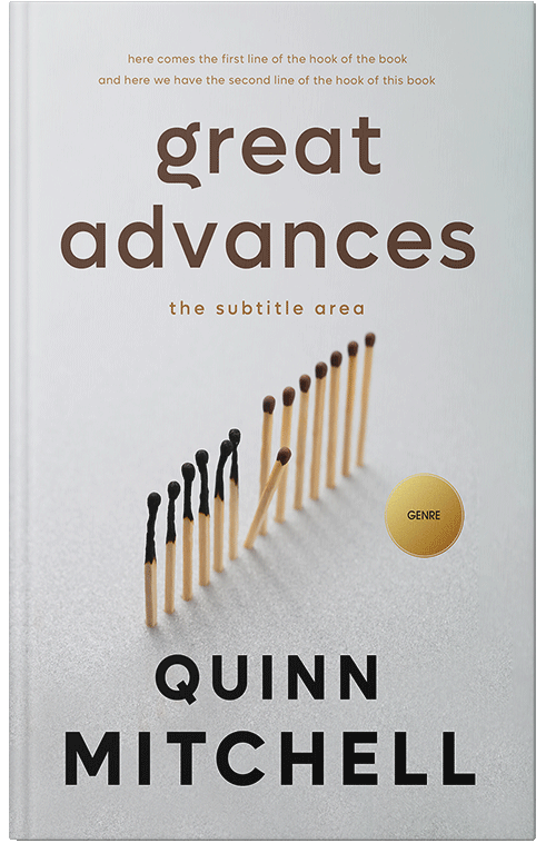 Front view of Premade Health & Mind & Body Book Cover - Iron