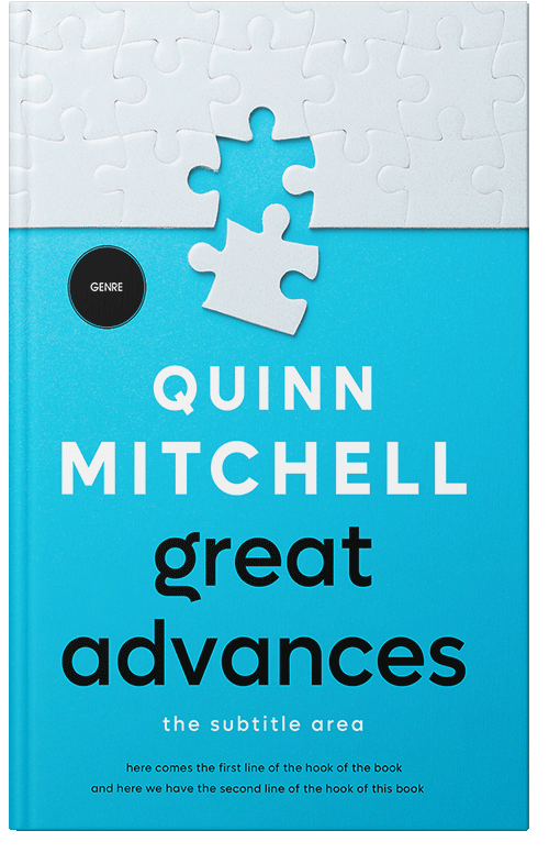 Front view of Premade Self-Improvement & Self-Help Book Cover - Bright Turquoise