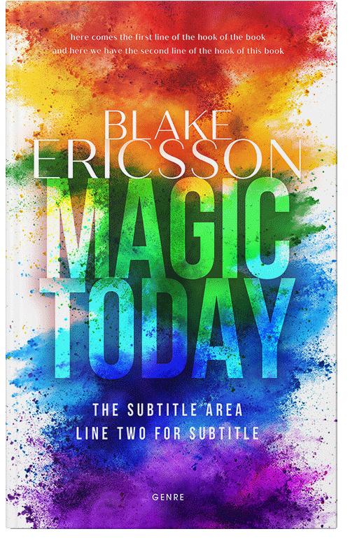 Front view of Premade Abstract Book Cover - Apricot