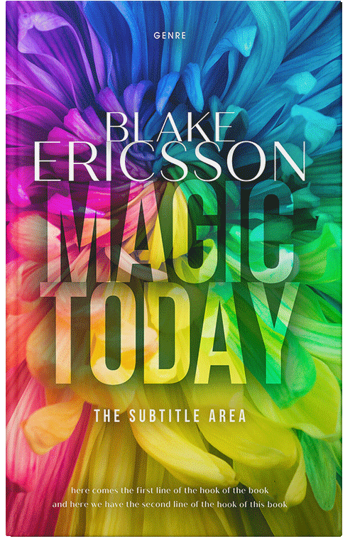 Front view of Premade Abstract Book Cover - Di Serria