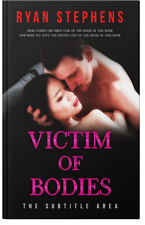 Front view of Premade Erotica Book Cover - Black