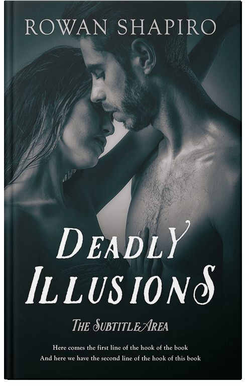 Front view of Premade Erotica Book Cover - Black