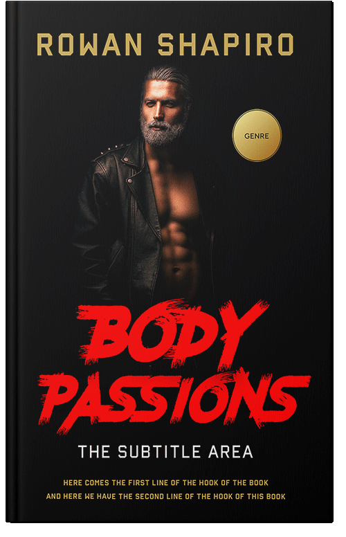 Front view of Premade Erotica Book Cover - Alizarin Crimson