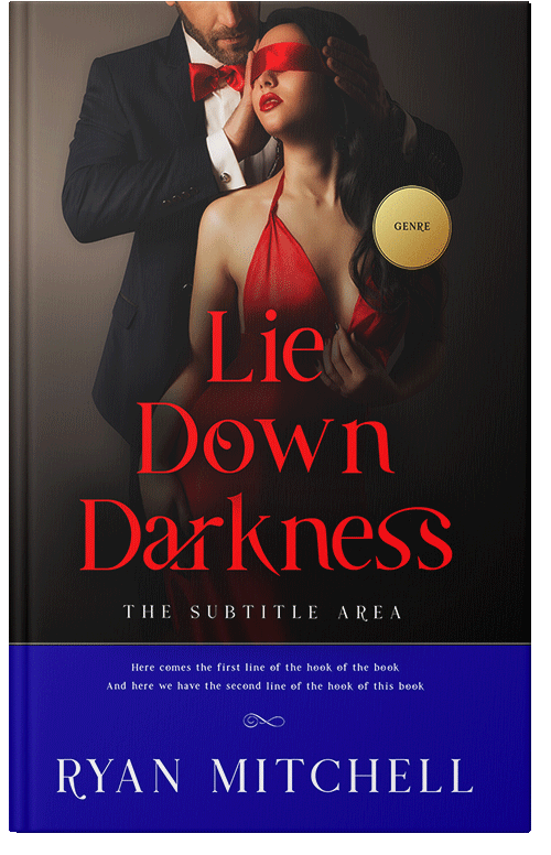 Front view of Premade Erotica Book Cover - Red Damask