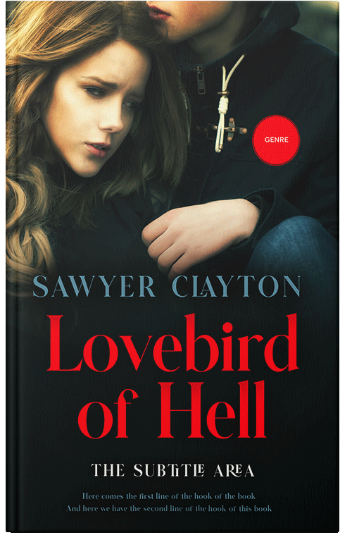 Front view of Premade Romance Book Cover - Terracotta