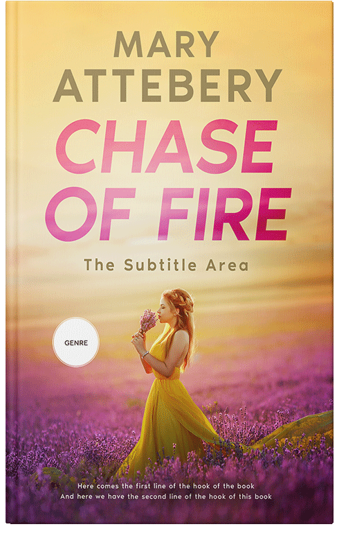 Front view of Premade Romance Book Cover - Gold Sand