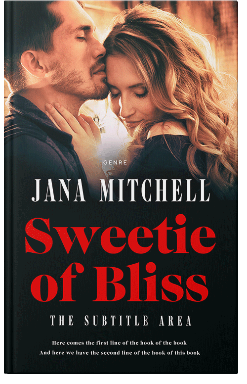 Front view of Premade Romance Book Cover - Red Damask