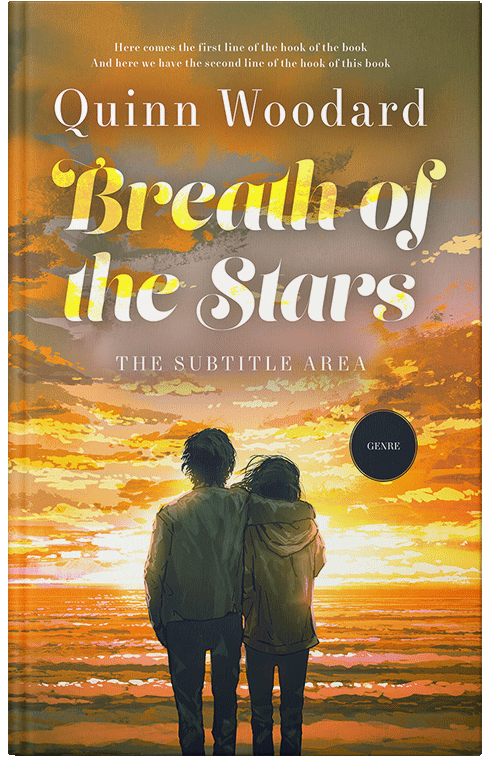 Front view of Premade Romance Book Cover - Copper