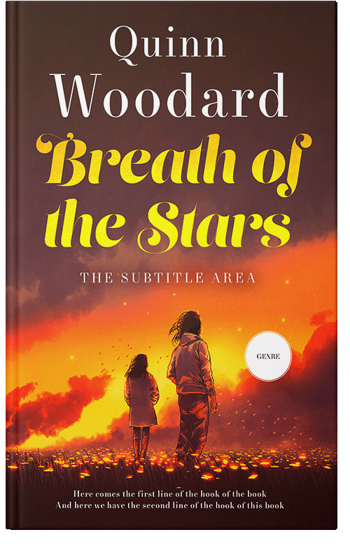 Front view of Premade Romance Book Cover - Carrot Orange