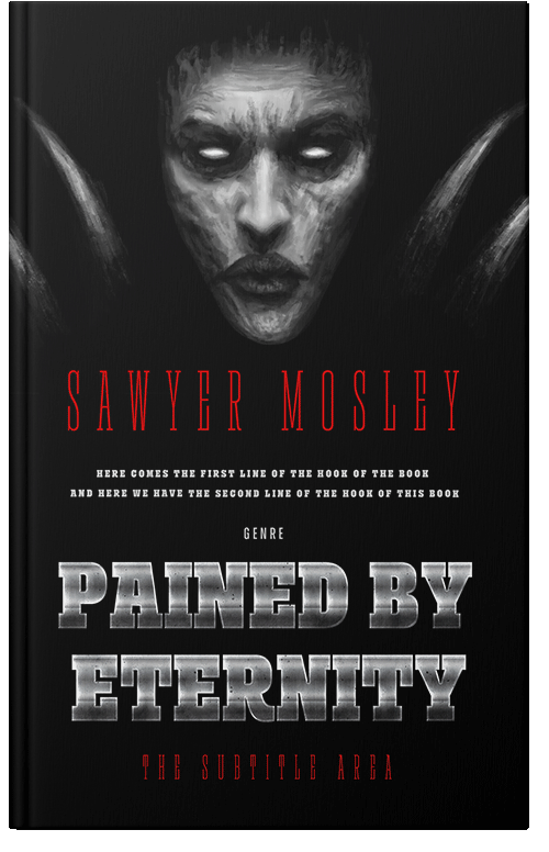 Front view of Premade Horror Book Cover - Dusty Gray