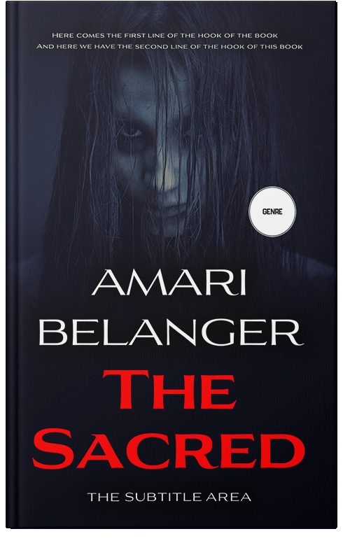 Front view of Premade Horror Book Cover - Ebony