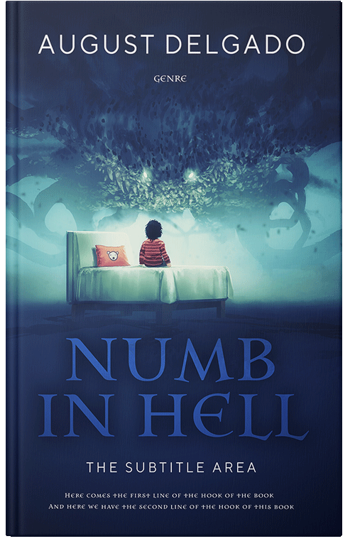 Front view of Premade Horror Book Cover - Blue Zodiac