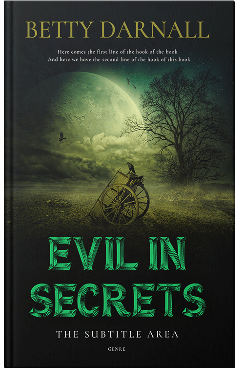 Front view of Premade Fantasy Book Cover - Hunter Green