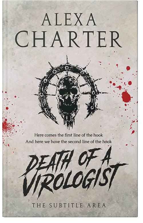 Front view of Premade Horror Book Cover - Swirl