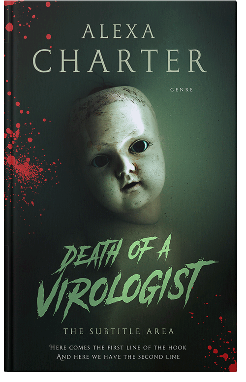 Front view of Premade Horror Book Cover - Racing Green