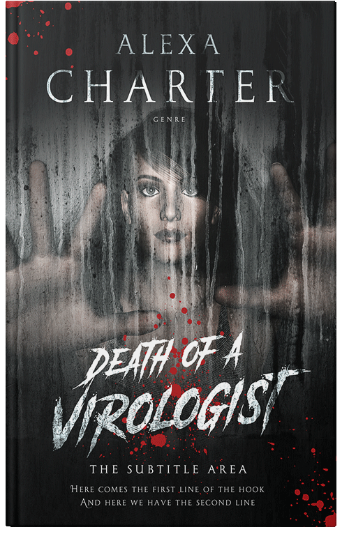 Front view of Premade Horror Book Cover - Shark