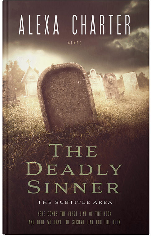 Front view of Premade Horror Book Cover - Crater Brown