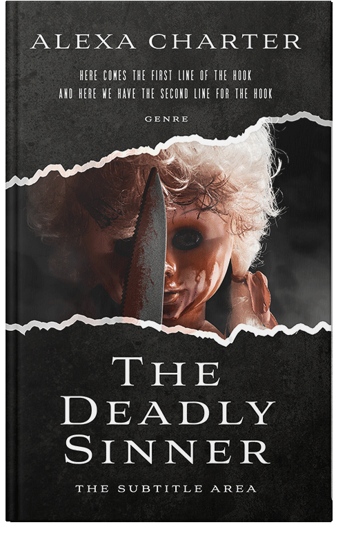 Front view of Premade Horror Book Cover - Cod Gray