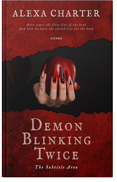 Front view of Premade Horror Book Cover - Dark Burgundy