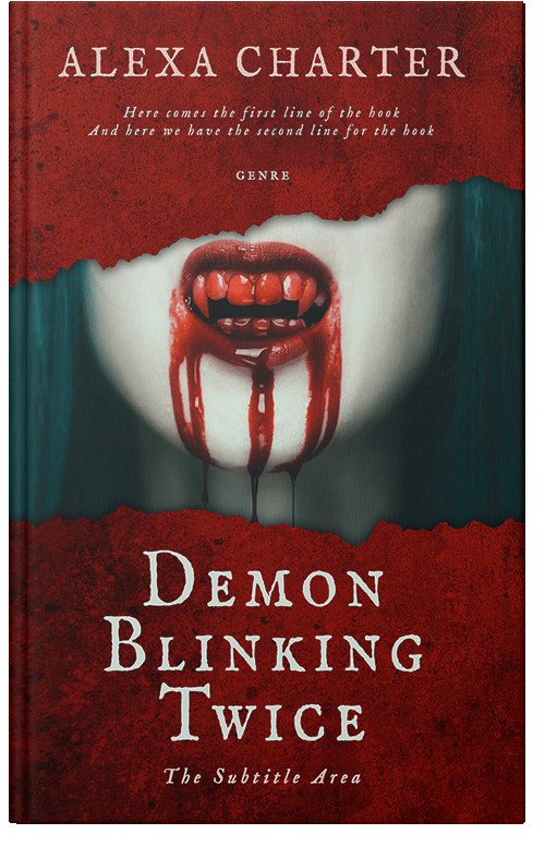 Front view of Premade Horror Book Cover - Dark Tan