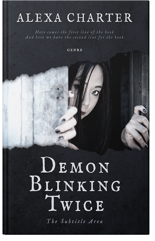 Front view of Premade Horror Book Cover - Iron